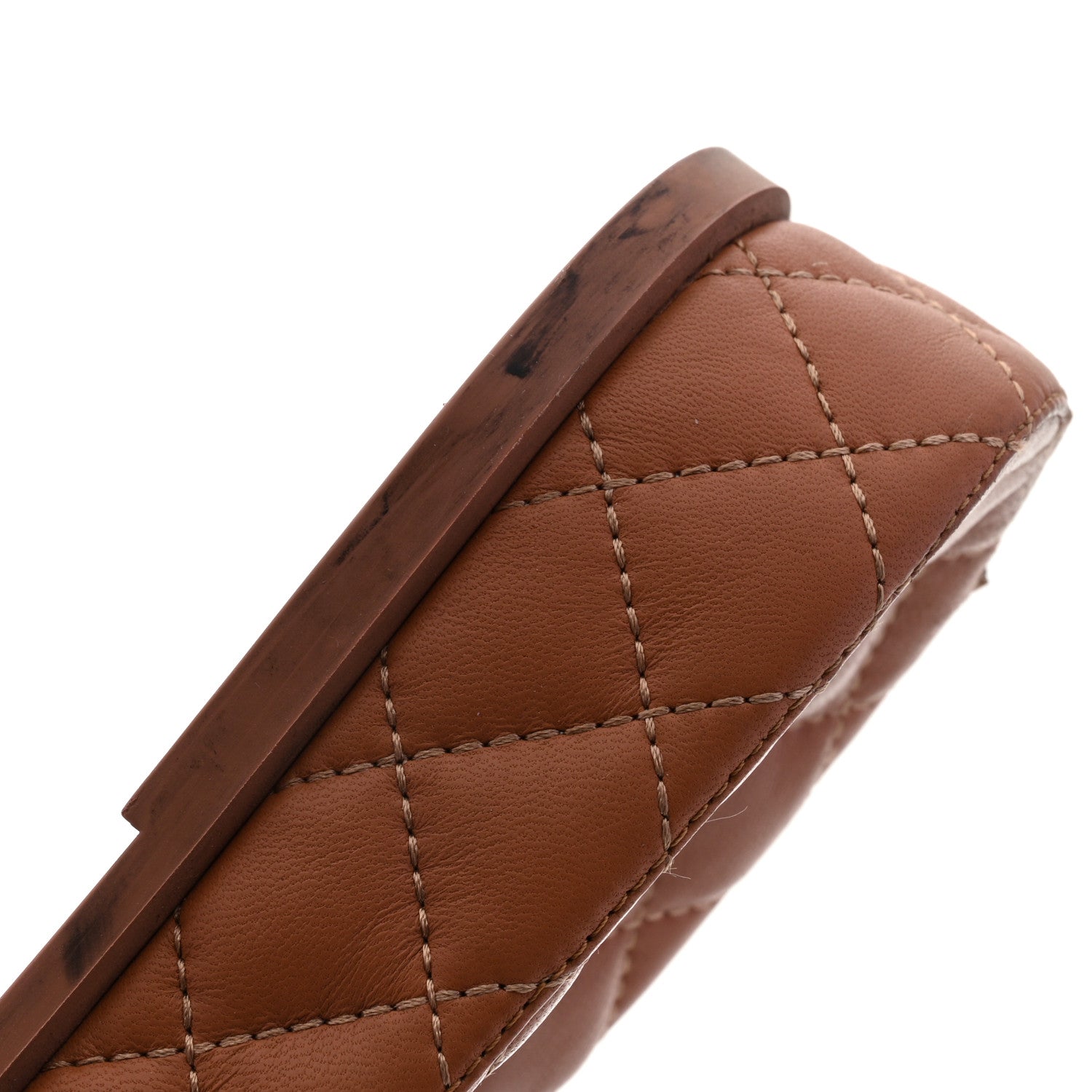 Chanel Lambskin Quilted CC Mules Sandals 38 Brown 9 of 11