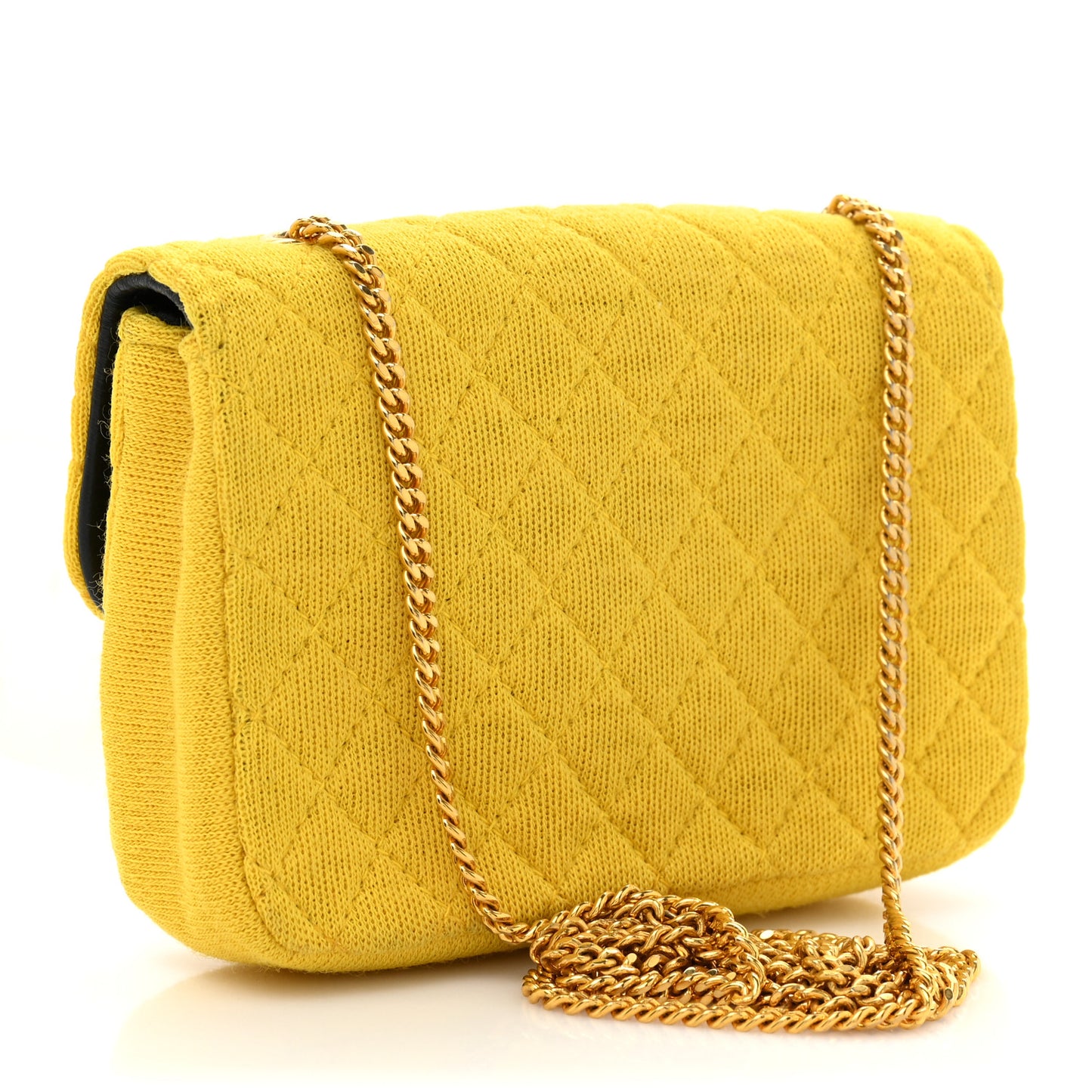 Jersey Quilted Micro Flap Yellow