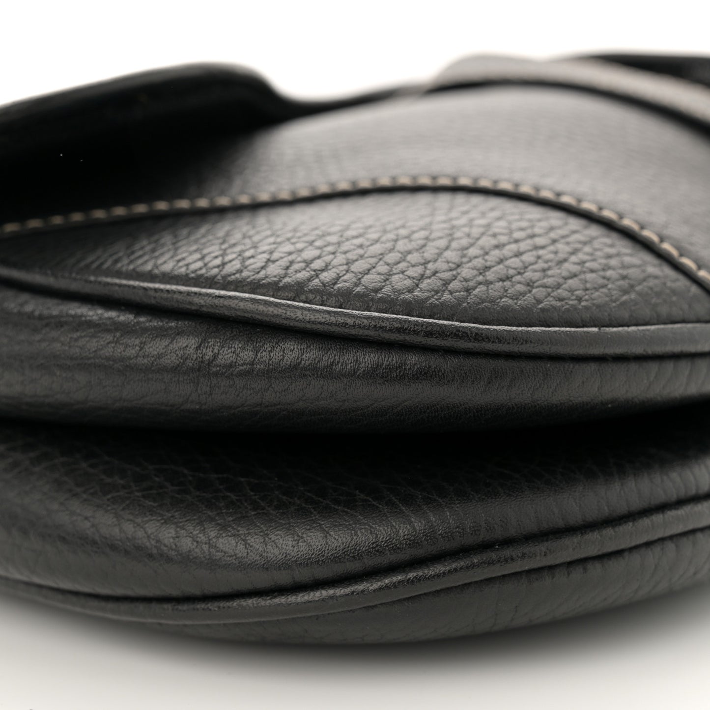 Calfskin Double Saddle Bag Black