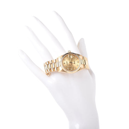 Rolex 18K Yellow Gold Diamond 31mm Oyster Perpetual Datejust President Watch Champagne Jubilee 68278 2 of 7
