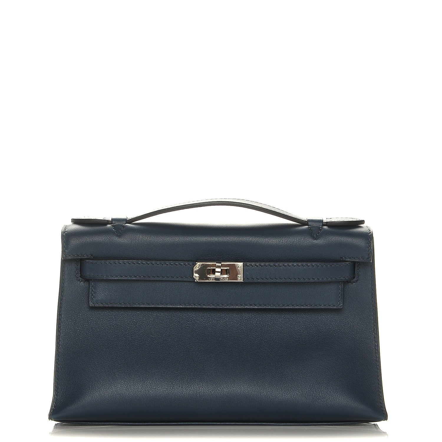 Hermes Swift Kelly Pochette Clutch Bleu de Prusse 1 of 19
