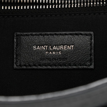 Saint Laurent Crinkled Calfskin Matelasse Monogram Medium Niki Chain Satchel Dark Smog 5 of 8