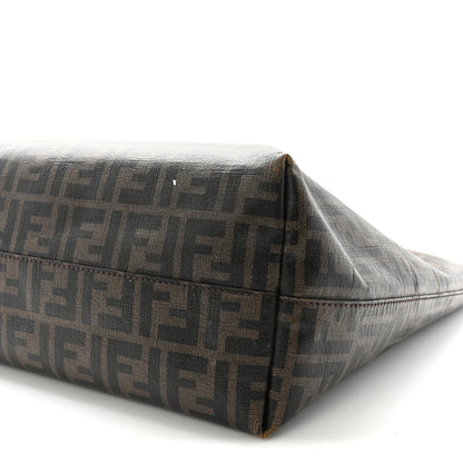 Fendi Zucca Spalmati Medium Roll Tote Tobacco Fuxia 9 of 9