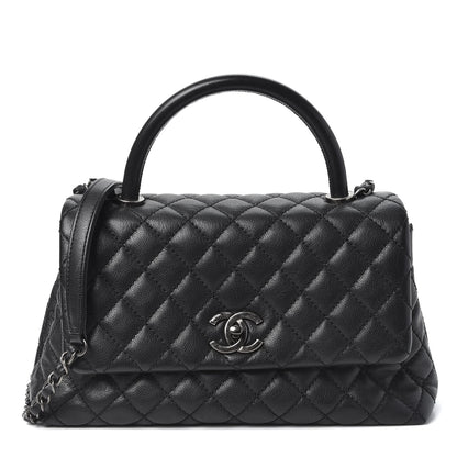 Chanel Caviar Quilted Small Coco Handle Flap Black 1 of 10