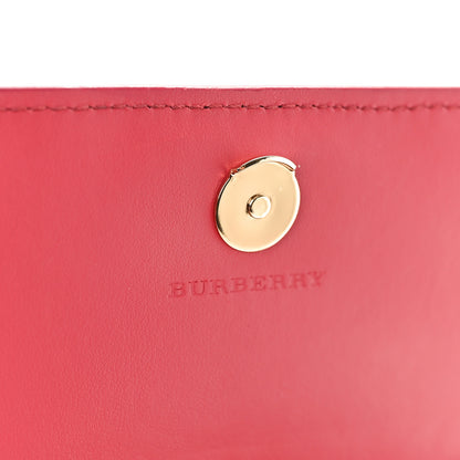 Burberry Haymarket Check Henley Wallet On Chain Coral Red 6 of 9