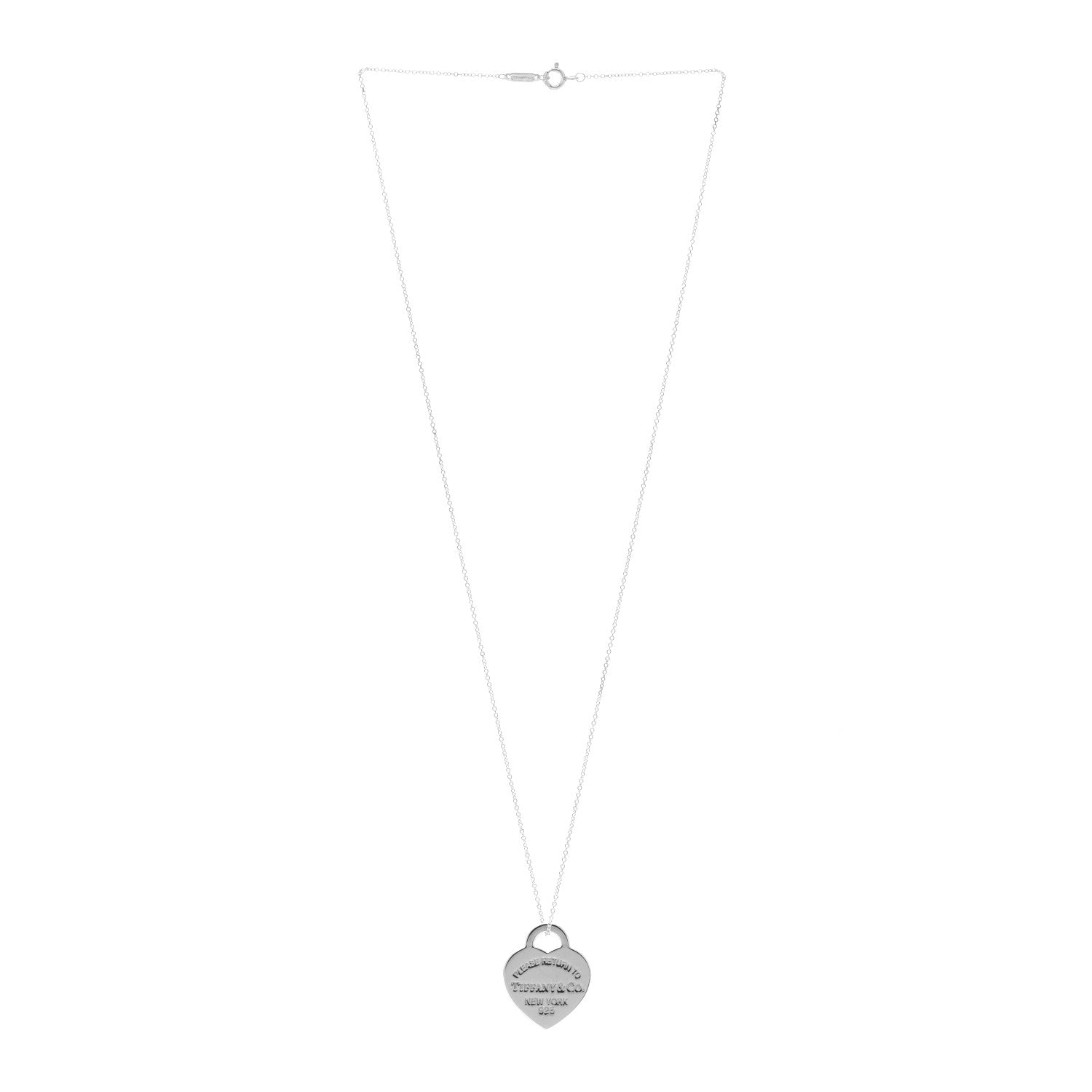 Tiffany Sterling Silver Medium Return to Tiffany Heart Pendant Necklace 3 of 4