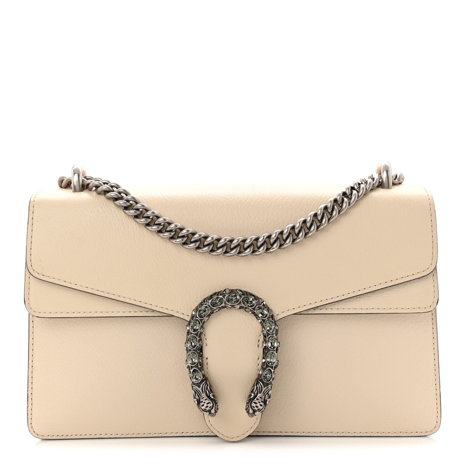 Gucci Textured Calfskin Crystal Small Dionysus Shoulder Bag Mystic White 1 of 11