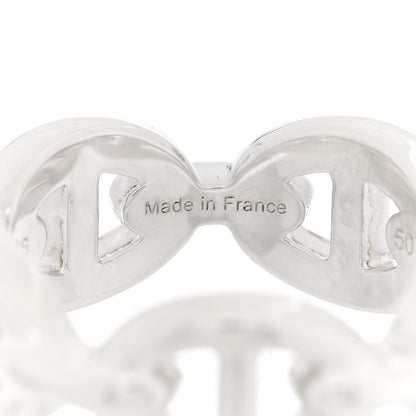 Hermes Sterling Silver PM Chaine d'Ancre Enchainee Band Ring 50 5.5 5 of 6
