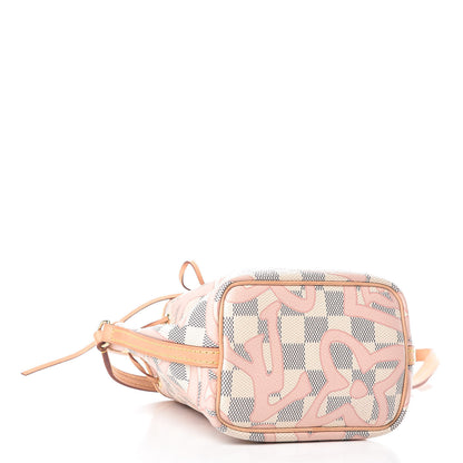 Louis Vuitton Damier Azur Tahitienne Nano Noe Rose Ballerine 4 of 10