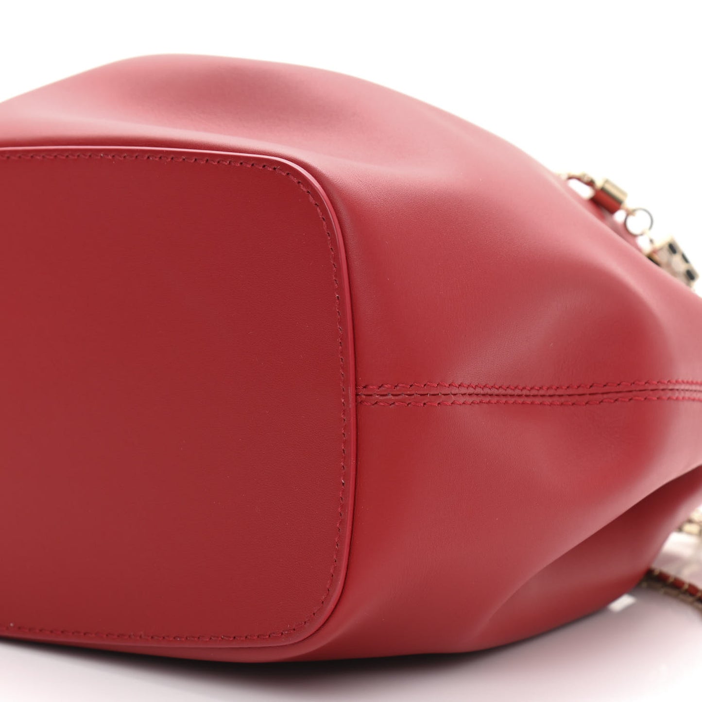 Calfskin Serpenti Forever Bucket Bag Red