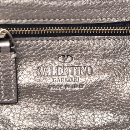 Valentino Garavani Metallic Alce Printed Calfskin Mini Rockstud Tote Sasso 6 of 12