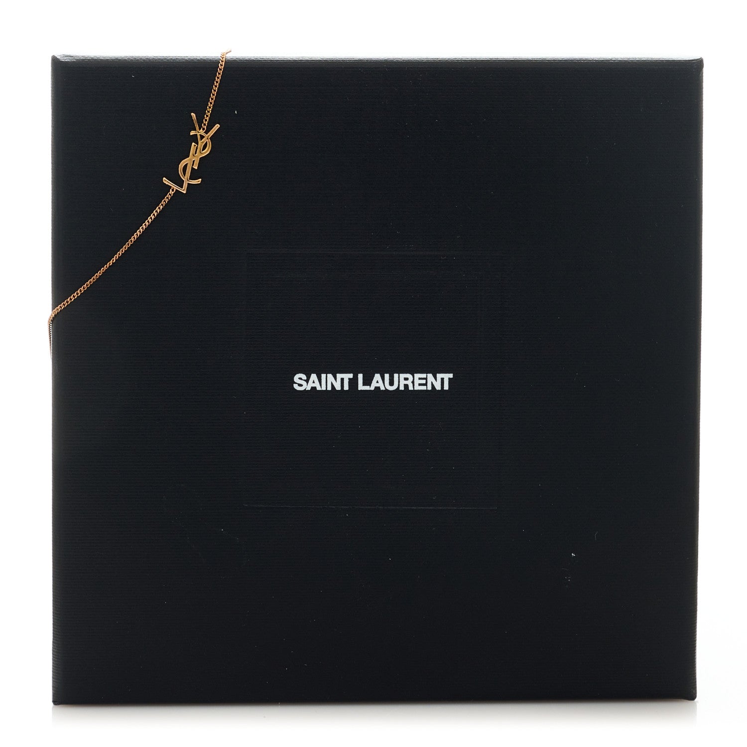 Saint Laurent Brass Monogram Charm Bracelet 4 of 4