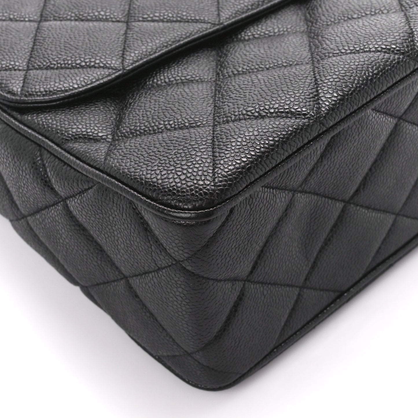 Caviar Quilted XL Jumbo Single Flap Black