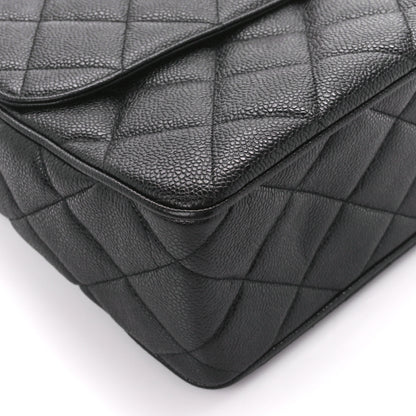 Chanel Caviar Quilted XL Jumbo Single Flap Black 9 of 10