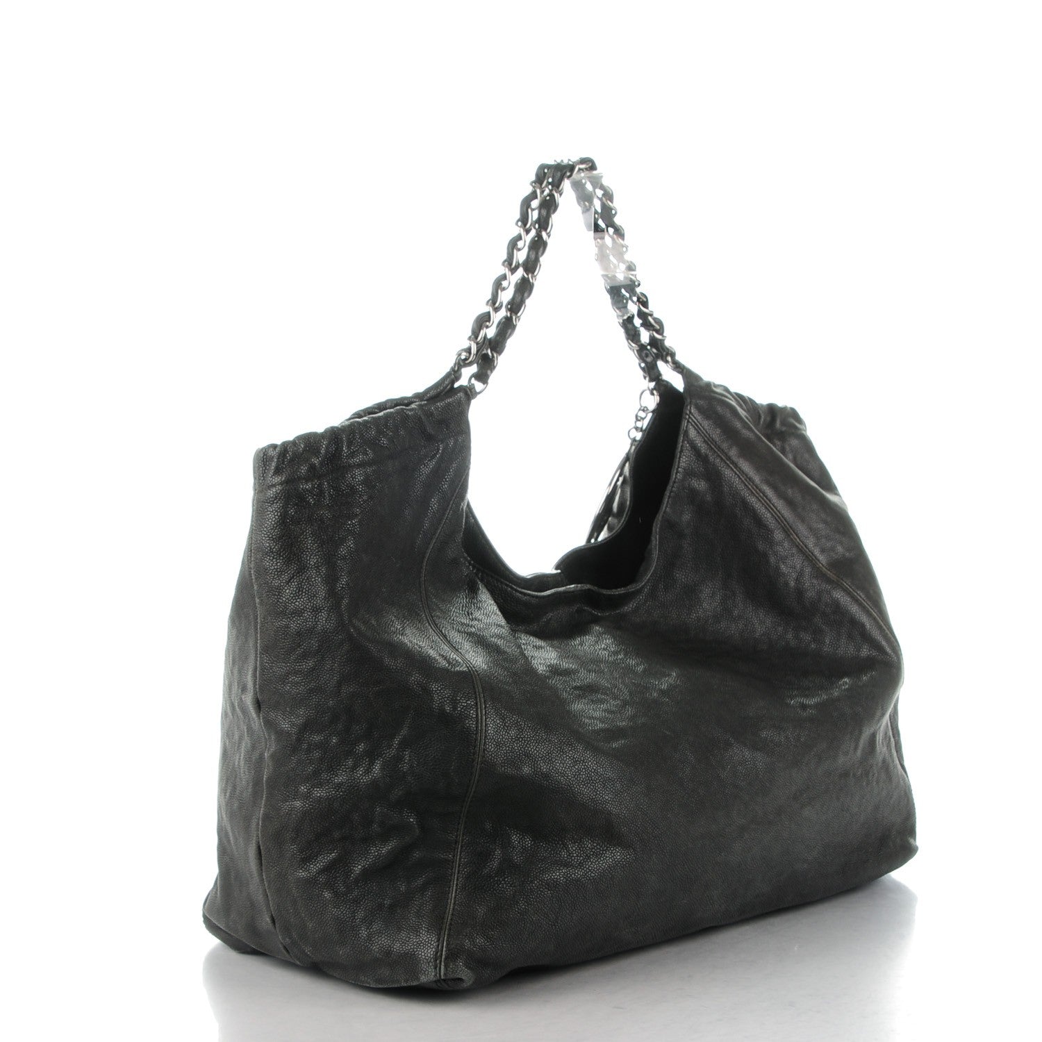 Chanel Distressed Caviar XL Coco Cabas Black 3 of 9
