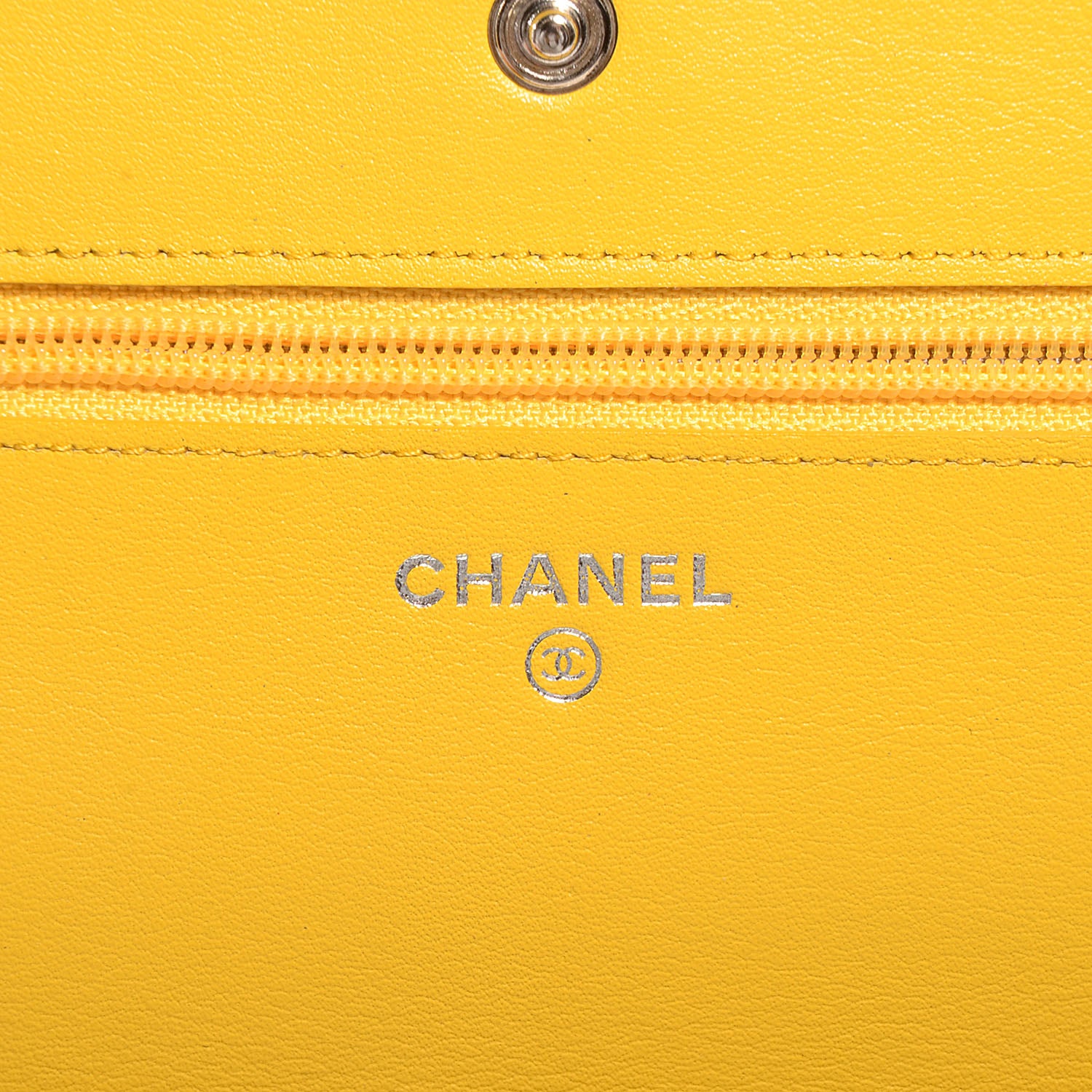 Chanel Caviar Sevruga Wallet on Chain WOC Yellow 7 of 9