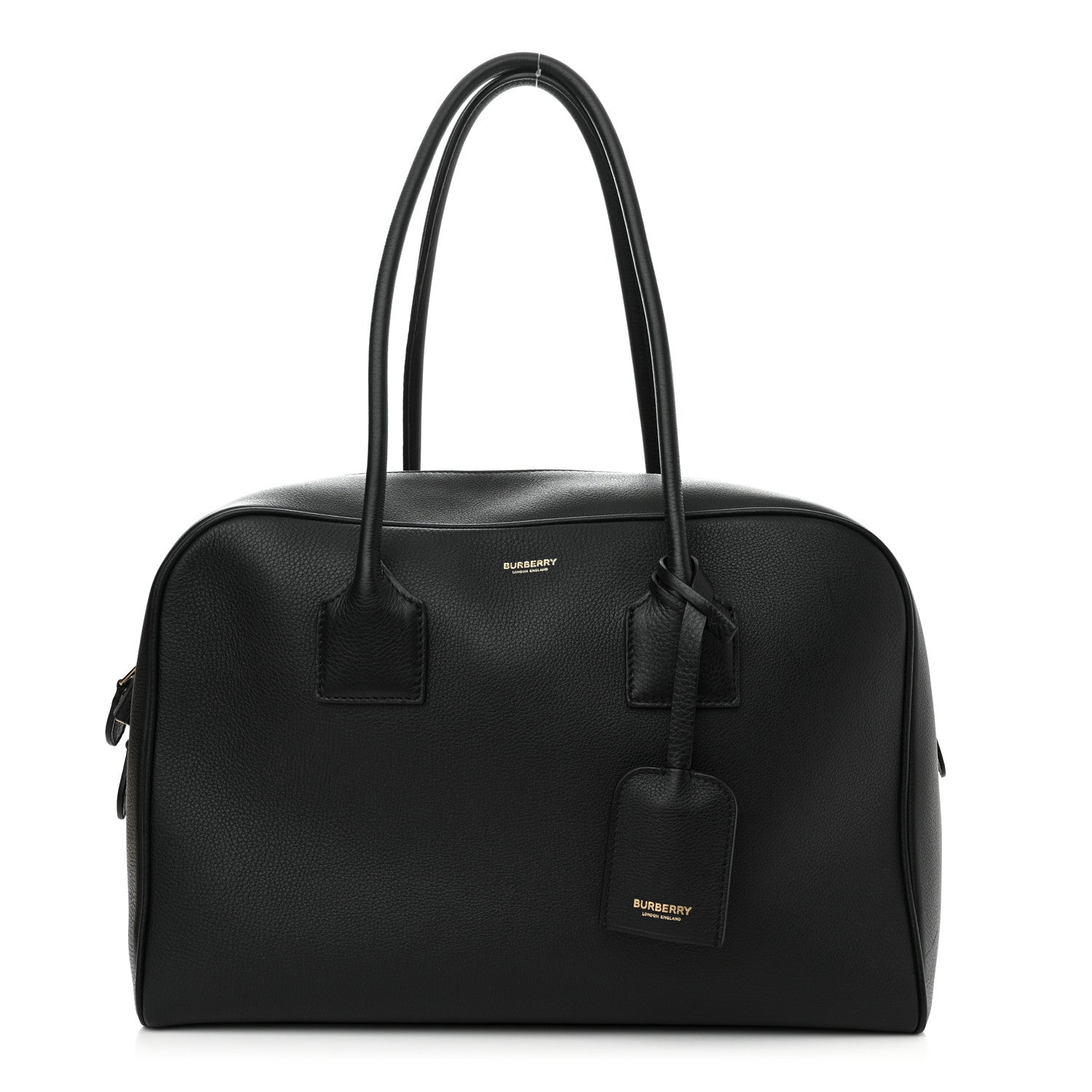Burberry Grained Calfskin Large Half Cube Bowling Bag Black 1 of 13