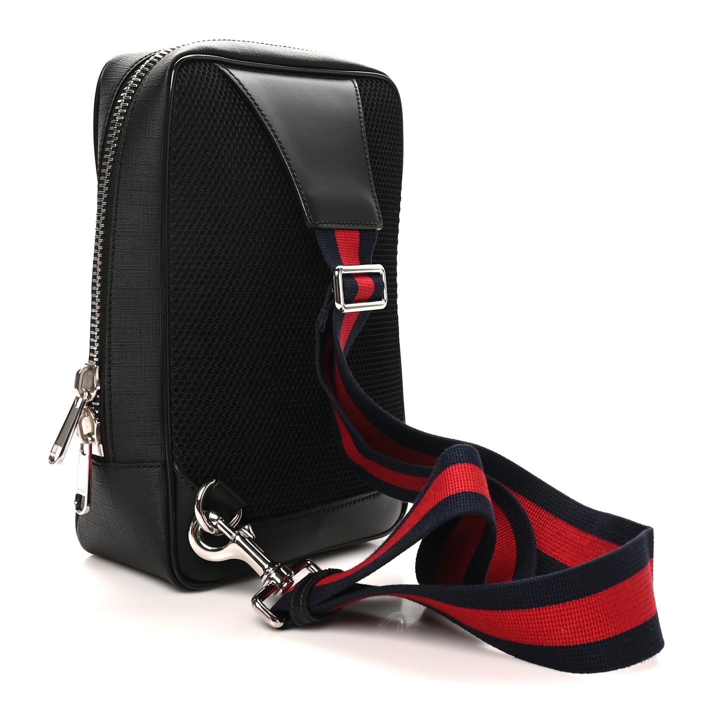 GG Supreme Monogram Web Belt Bag Black Grey