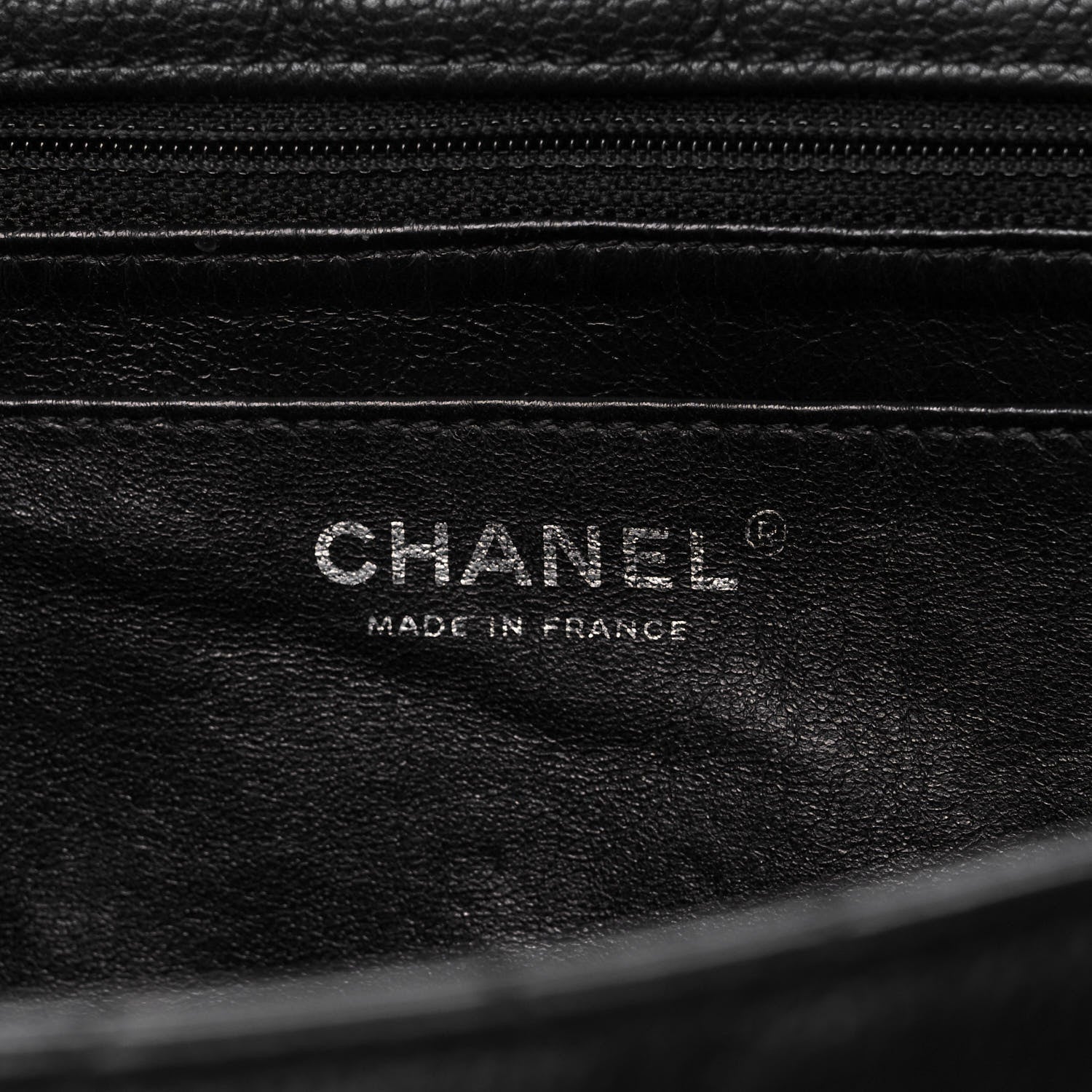 Chanel Washed Caviar Quilted Maxi Single Flap Black 6 of 13