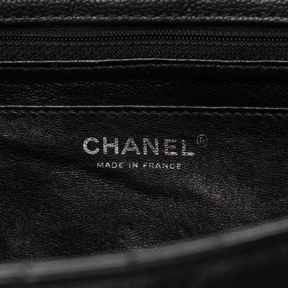 Chanel Washed Caviar Quilted Maxi Single Flap Black 6 of 13