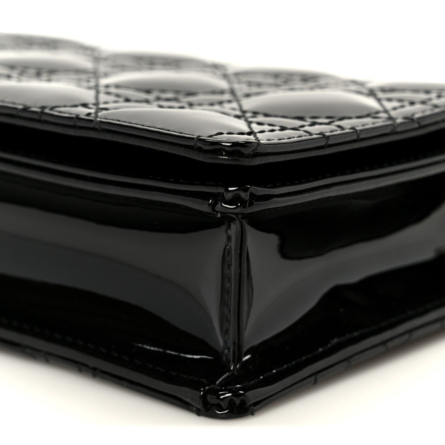 Christian Dior Patent Cannage Lady Dior Pouch Black 13 of 14