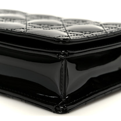 Christian Dior Patent Cannage Lady Dior Pouch Black 13 of 14