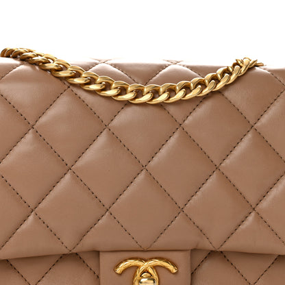Chanel Lambskin Quilted Medium Pillow Crush Flap Beige 8 of 12