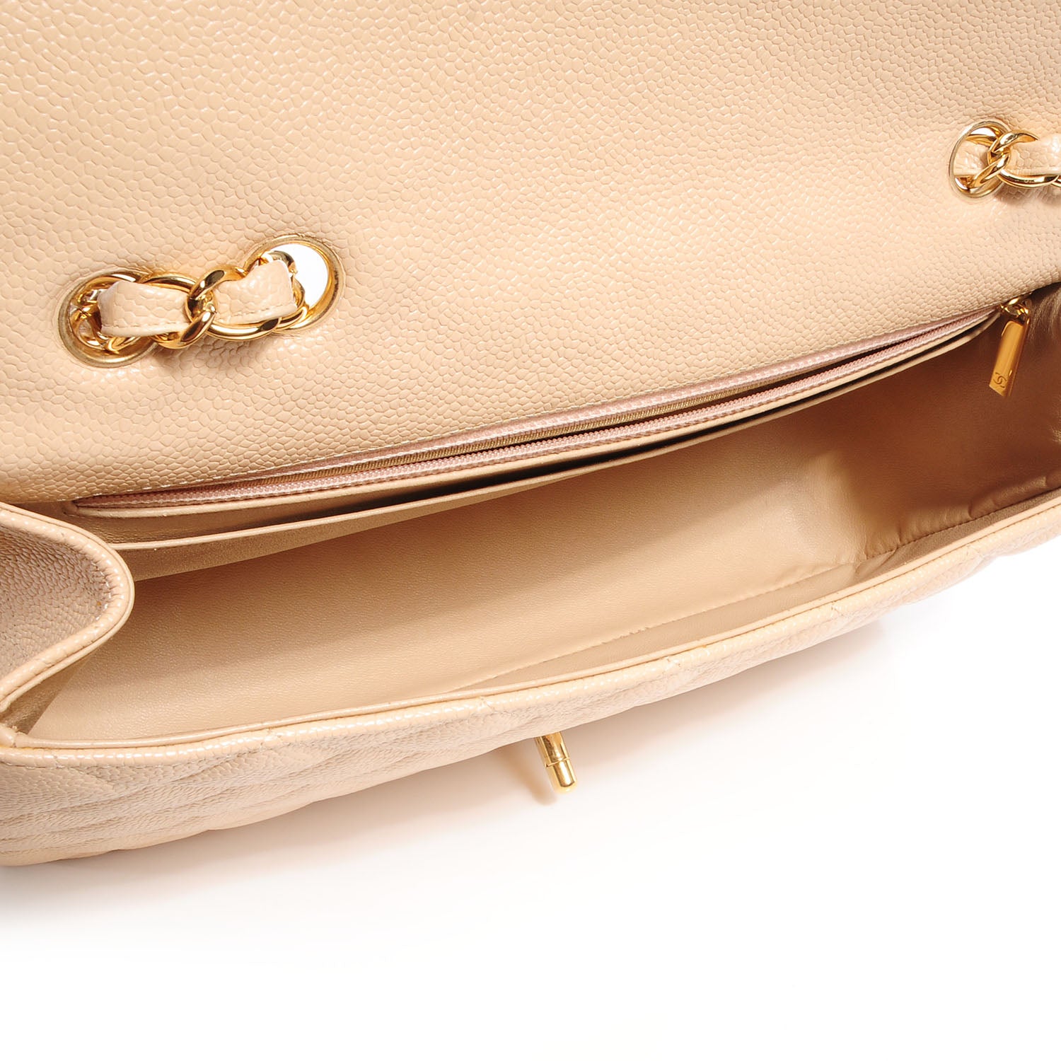 Chanel Caviar Jumbo Single Flap Beige Clair 5 of 9