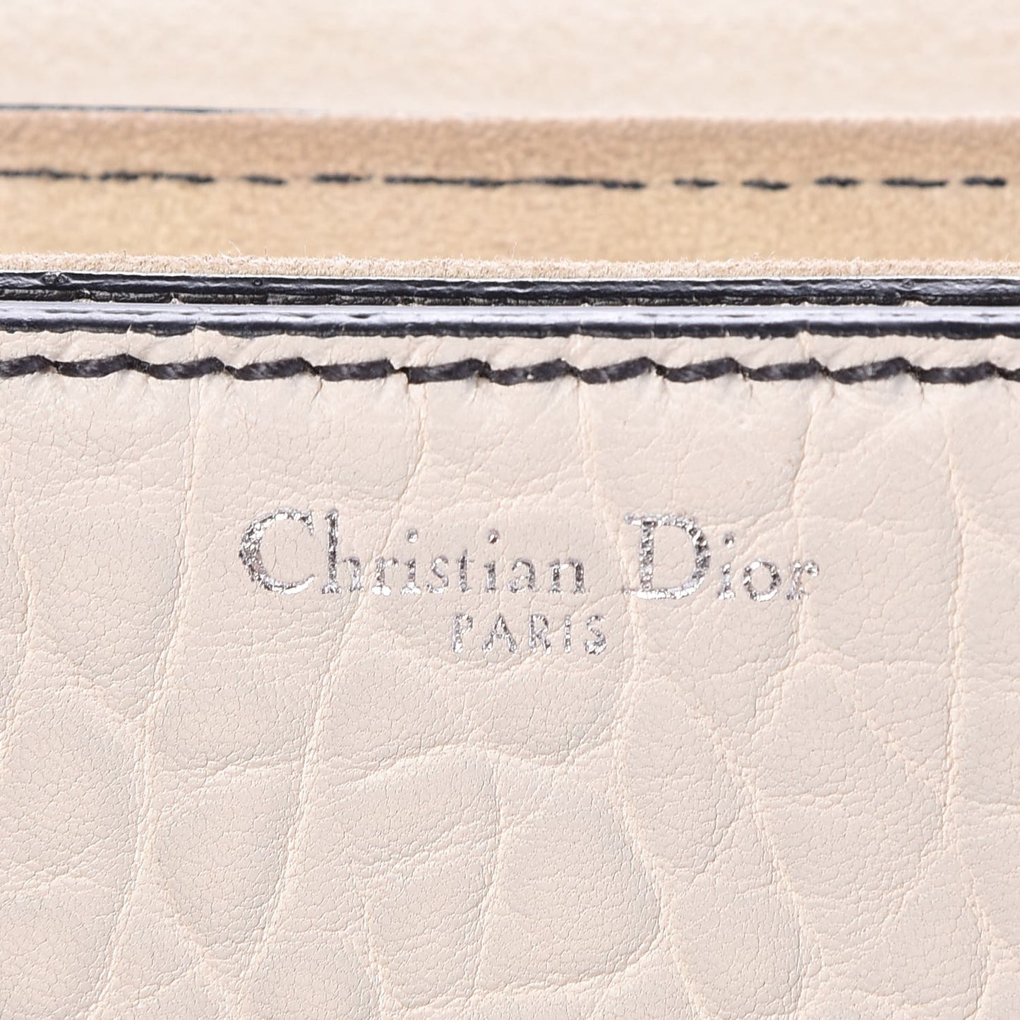 Grained Calfskin Dio(r)evolution Flap Bag White