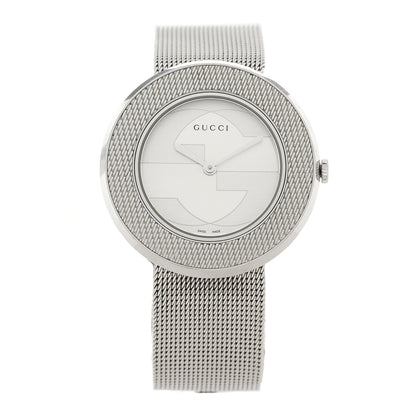 Gucci Stainless Steel 36mm U-Play Mesh Quartz Watch 1 of 4