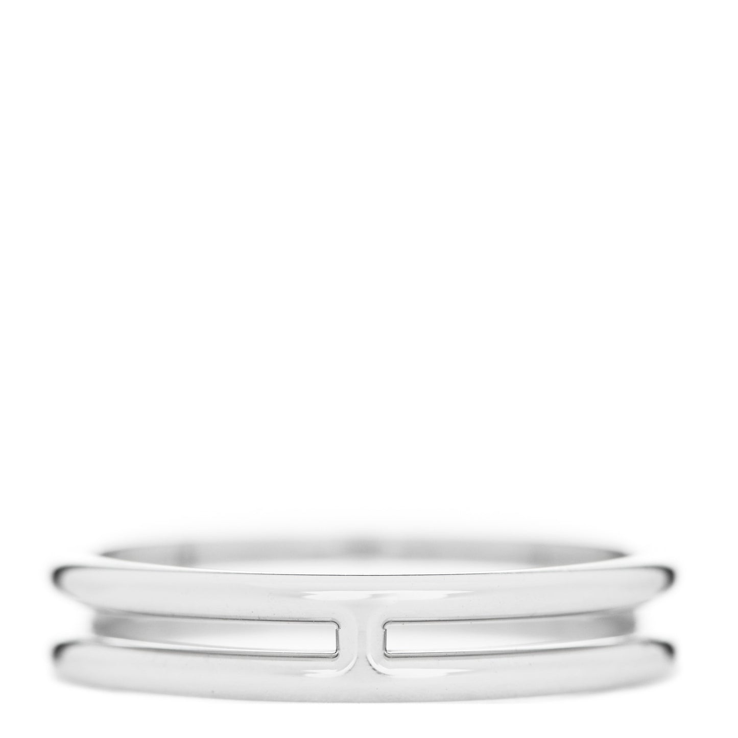 18K White Gold Ariane Wedding Band Ring 52 6