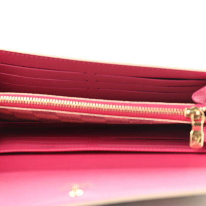 Louis Vuitton Damier Azur 2021 Christmas Animation Hollywood Sarah Wallet Fuchsia 5 of 7