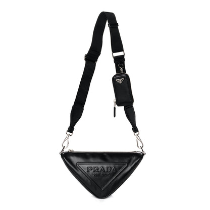 Prada Grace Lux Triangle Shoulder Bag Black 1 of 14