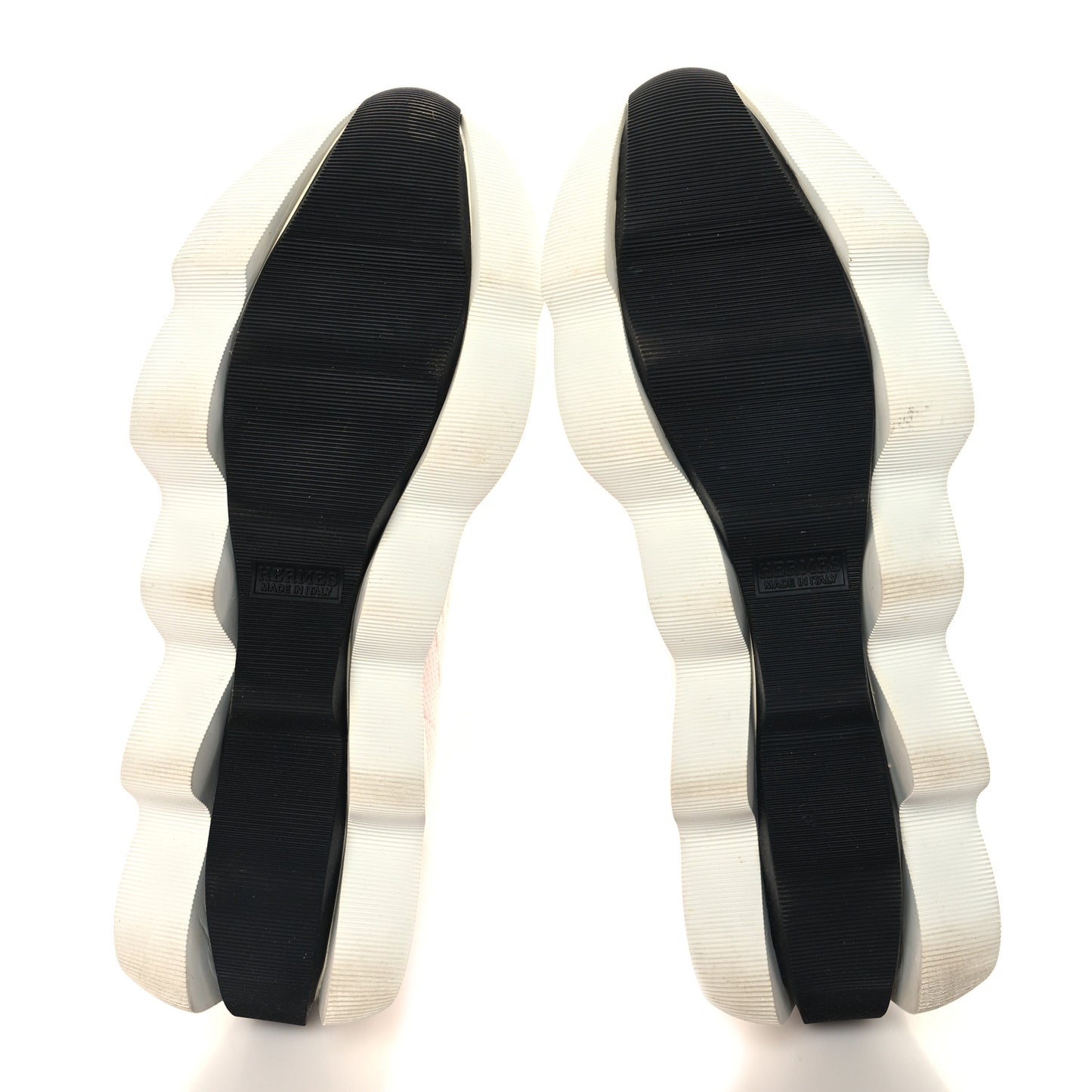 Technical Canvas Goatskin Womens Eclair Sneakers 40 White Orange