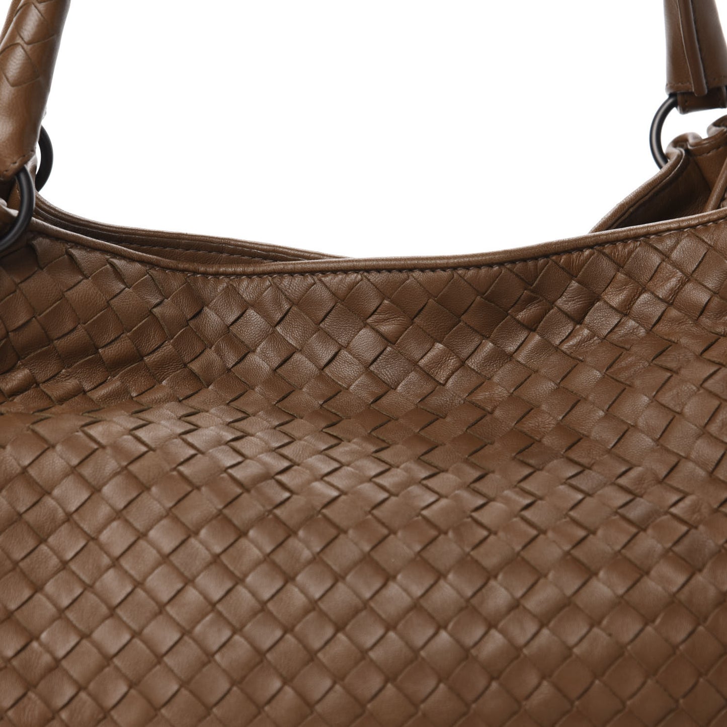 Nappa Intrecciato Parachute Bag Brown