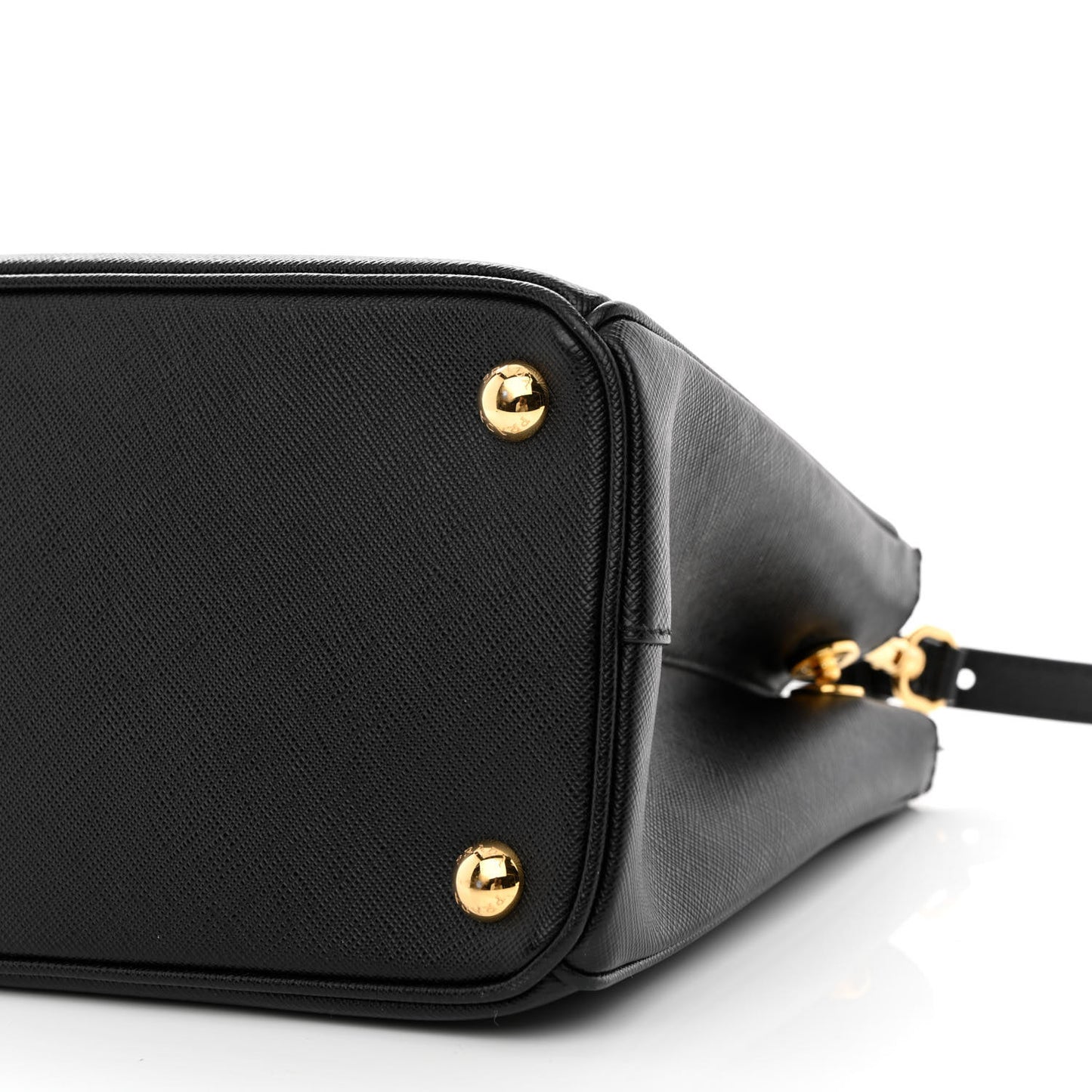 Saffiano Small Galleria Double Zip Tote Black
