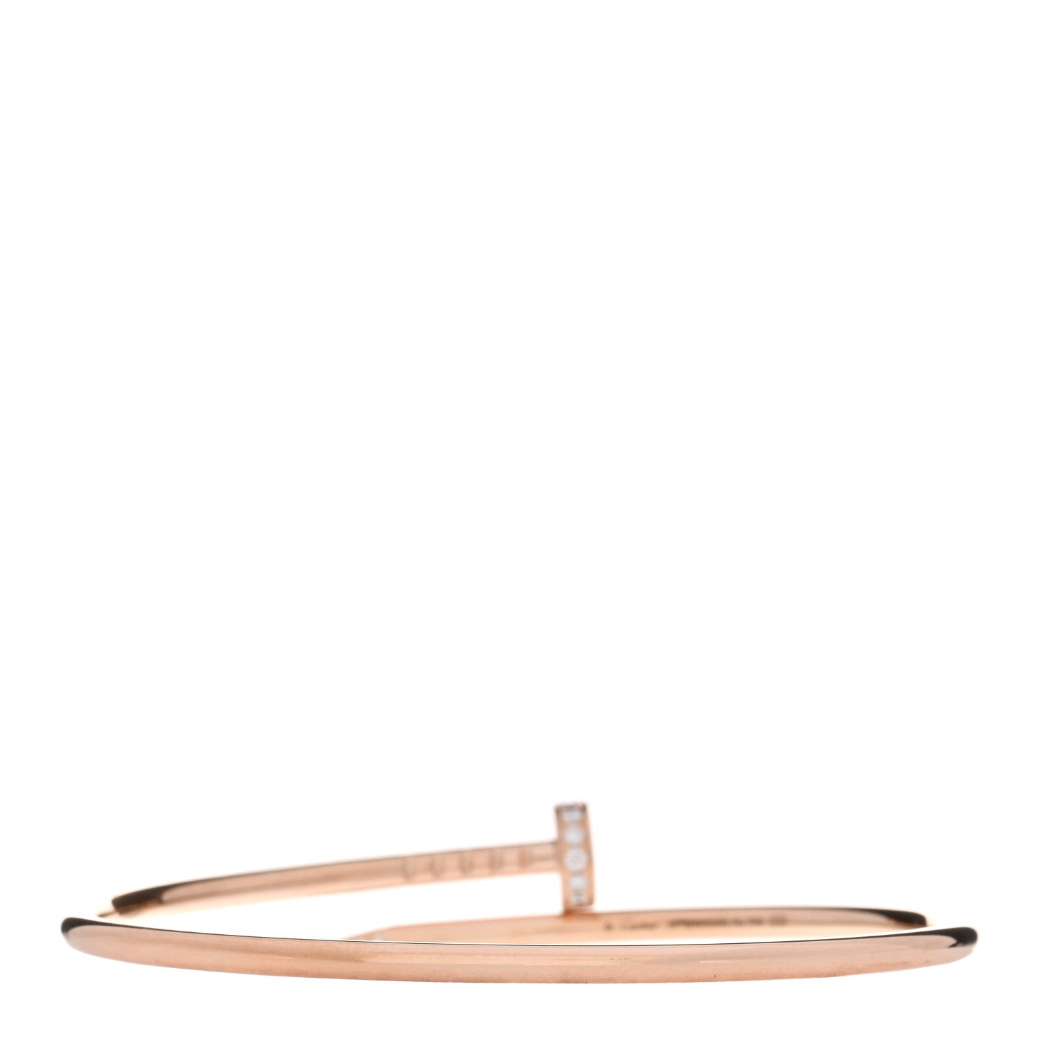 Cartier 18K Pink Gold Diamond Small Juste Un Clou Bracelet 16 2 of 4