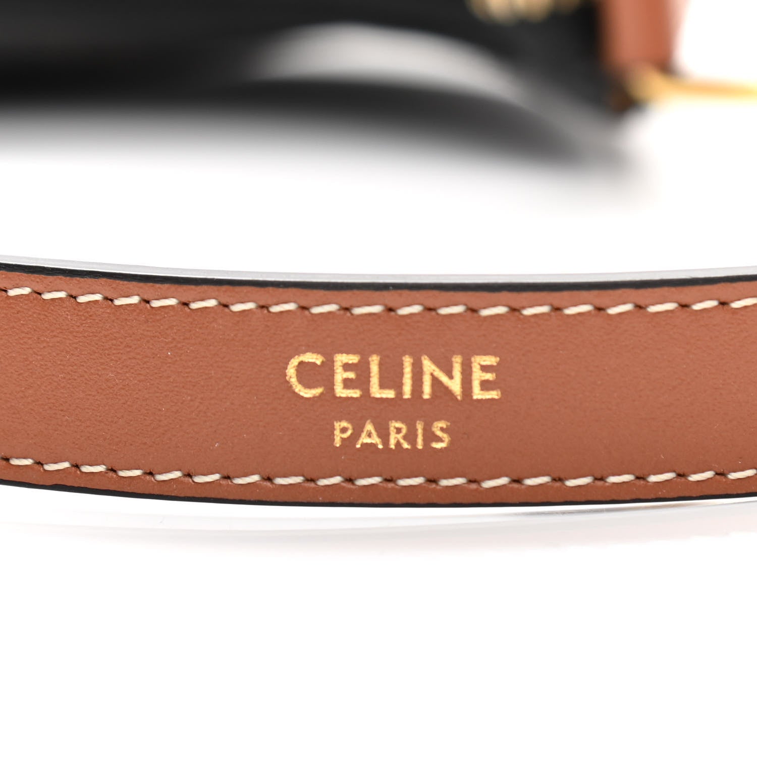 Celine Canvas Calfskin Mini Ava Triomphe Shoulder Bag Tan 6 of 11