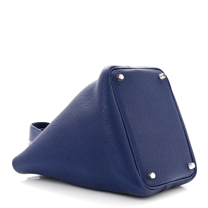 Hermes Taurillon Maurice Picotin Lock 18 PM Bleu Saphir 4 of 12