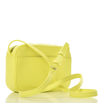 Balenciaga Calfskin Logo XS Everyday Camera Bag Acid Green Black 3 of 9