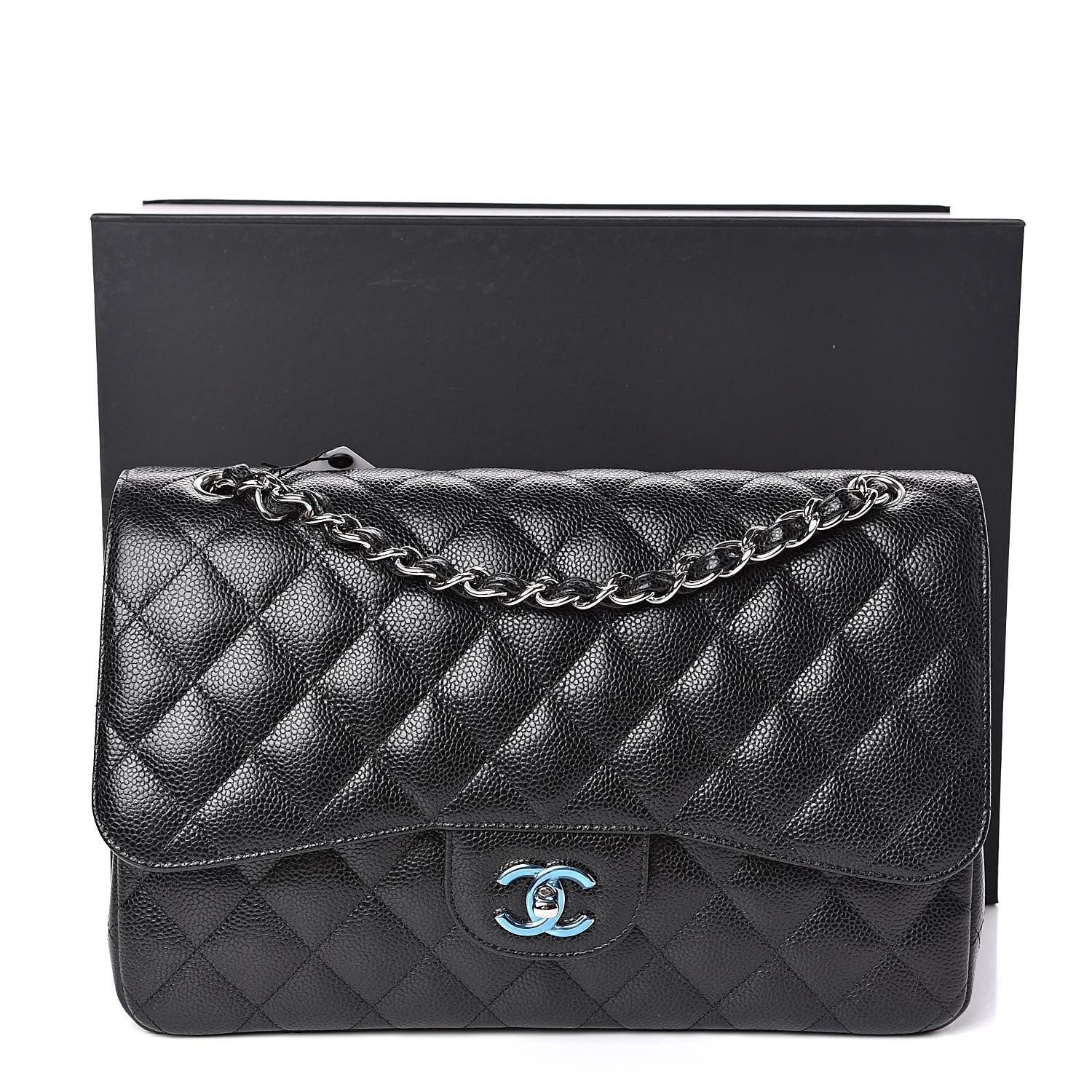 Chanel Caviar Quilted Jumbo Double Flap Black 11 of 11
