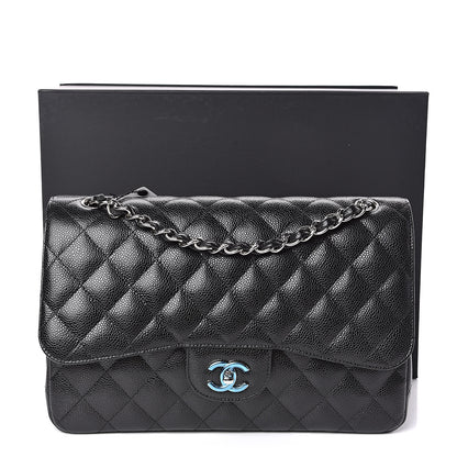 Chanel Caviar Quilted Jumbo Double Flap Black 11 of 11