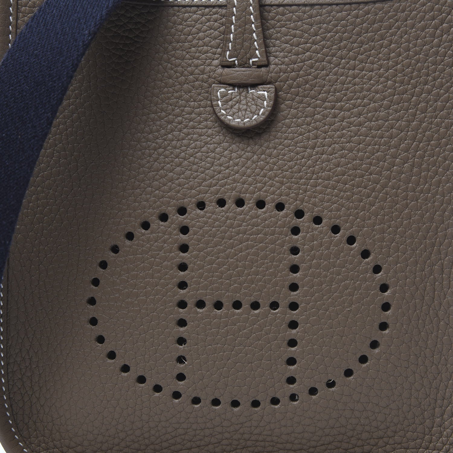 Hermes Taurillon Clemence Amazone Evelyne TPM Etoupe Bleu Indigo 6 of 10