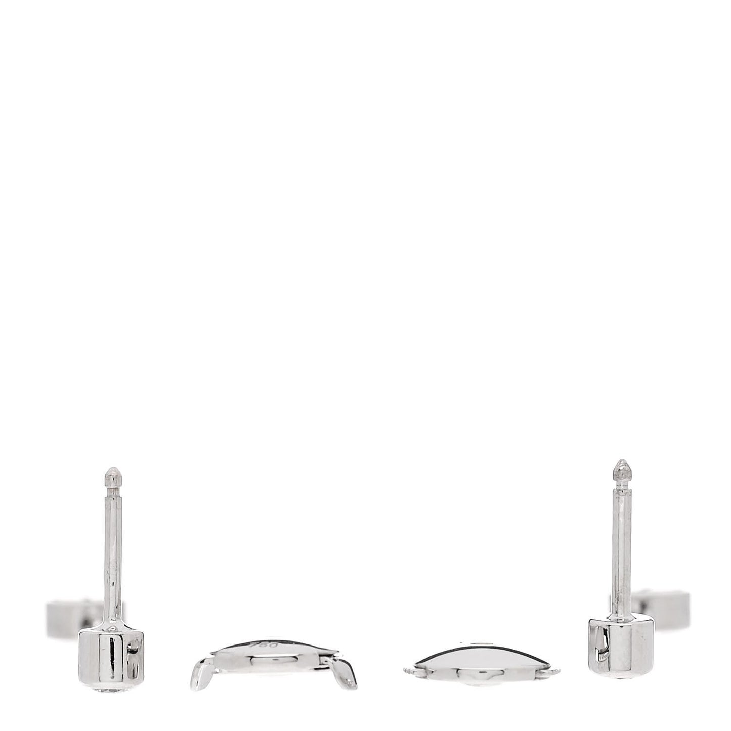 18K White Gold Diamond LOVE Drop Earrings