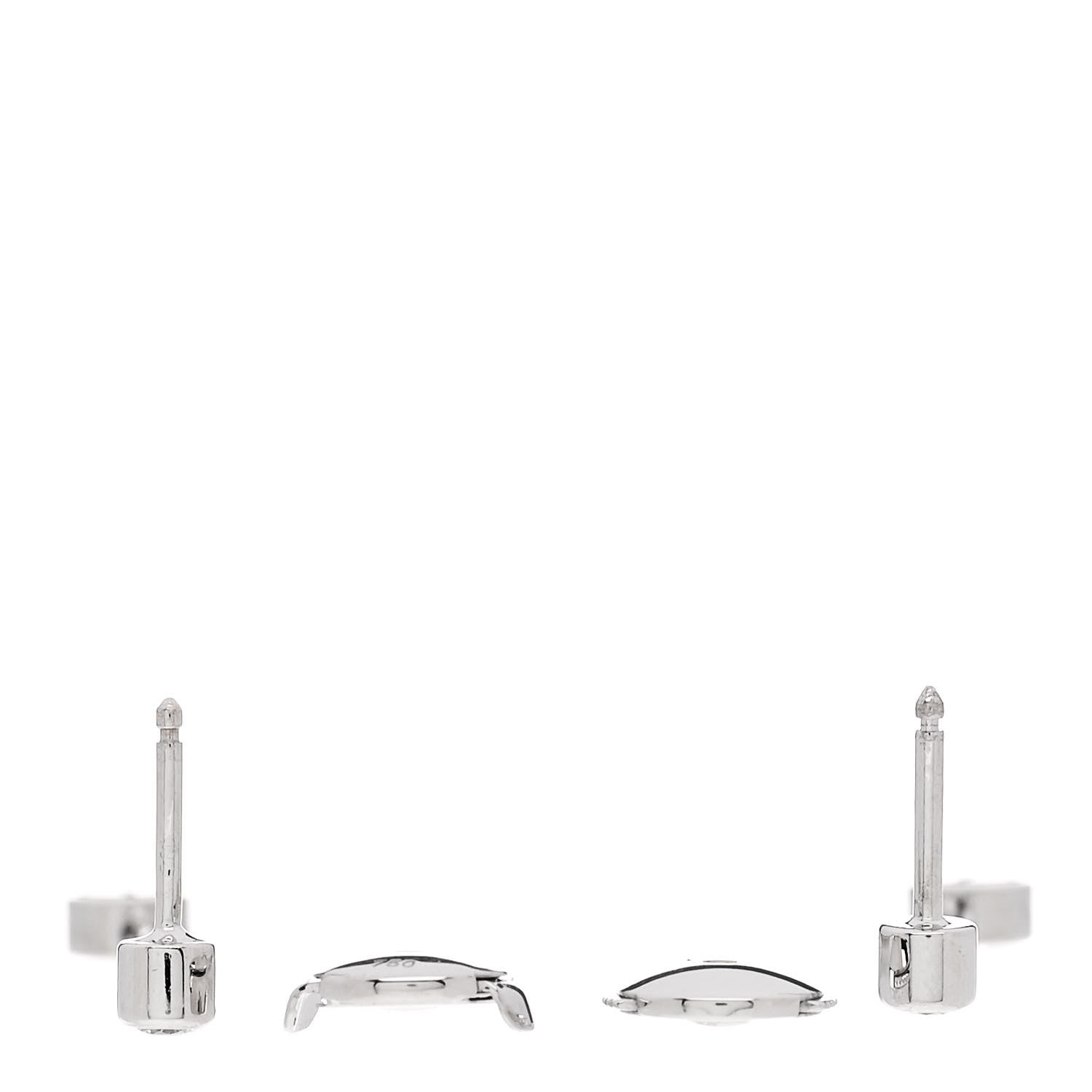Cartier 18K White Gold Diamond LOVE Drop Earrings 3 of 5