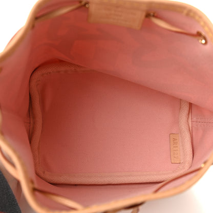 Louis Vuitton Damier Azur Tahitienne Nano Noe Rose Ballerine 5 of 9