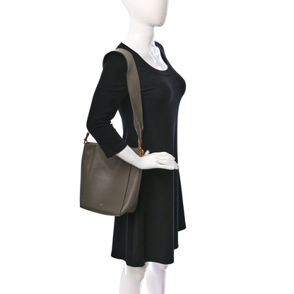 Celine Soft Grained Calfskin Small Sangle Bucket Bag Taupe 2 of 13
