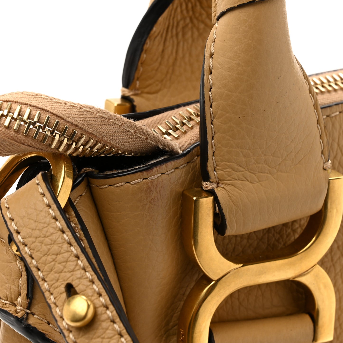 Calfskin Medium Marcie Satchel Light Tan