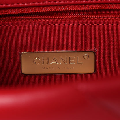 Chanel Lambskin Quilted Medium Chanel 19 Flap Red 6 of 10