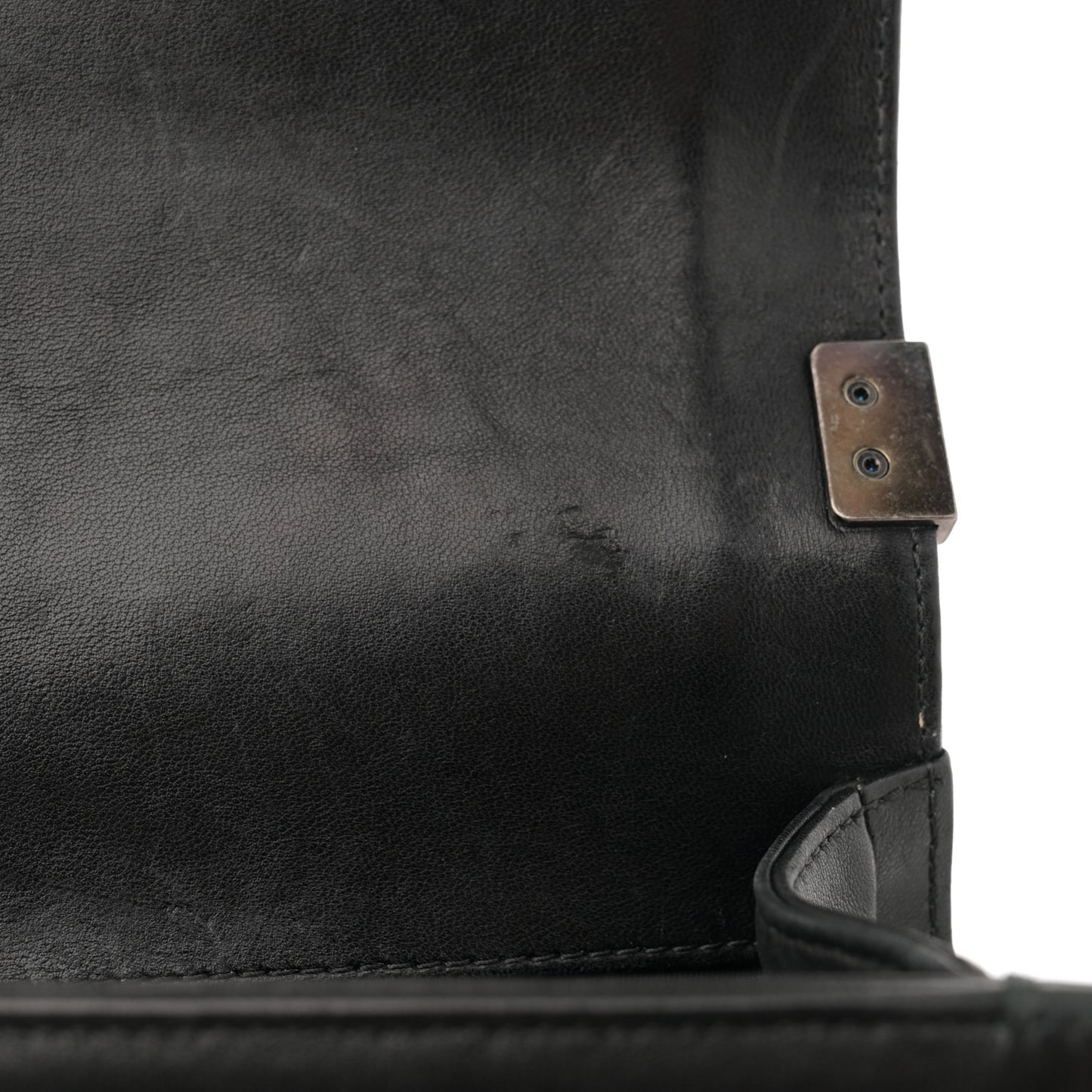 Lambskin Quilted Medium Boy Flap Black